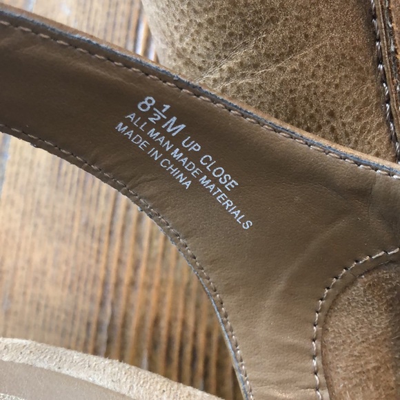 Aerosoles Heelrest "Up Close" Peep Toe Slingback Wedge Sandals 8.5 - Picture 2 of 8